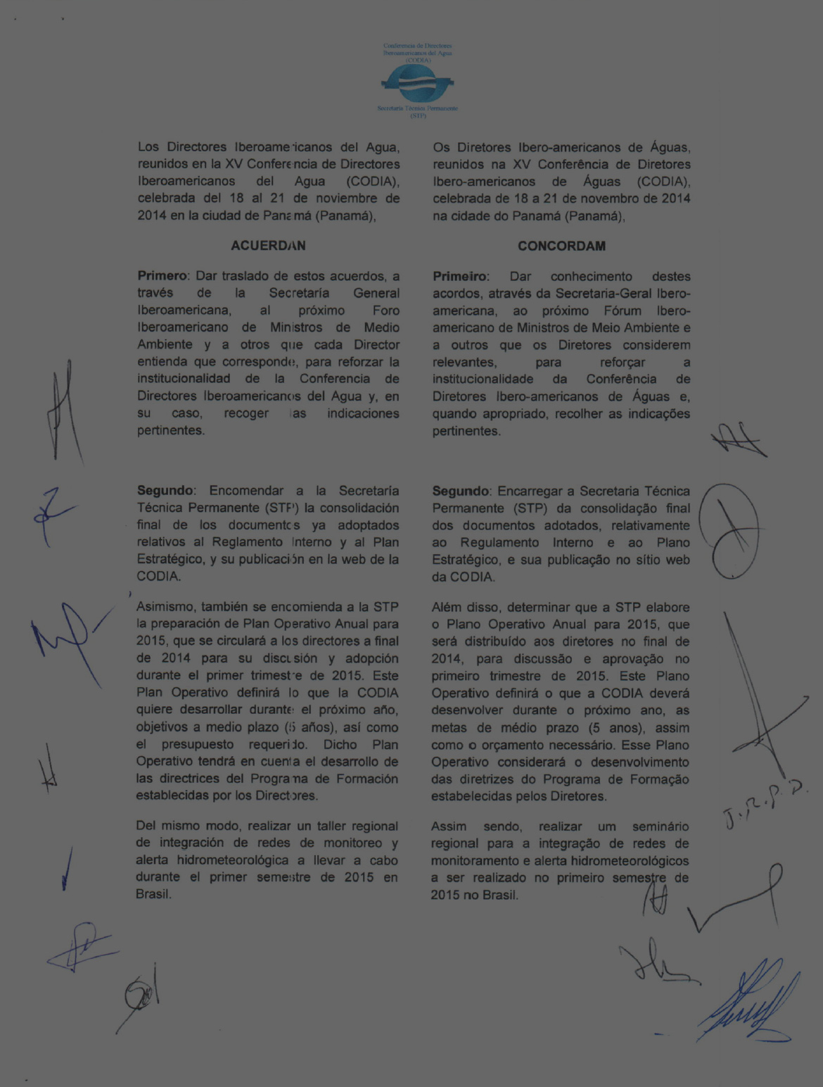 XV CODIA 2014 Acuerdos: Reconocimiento Oficial CODIA de RALCEA - 2014