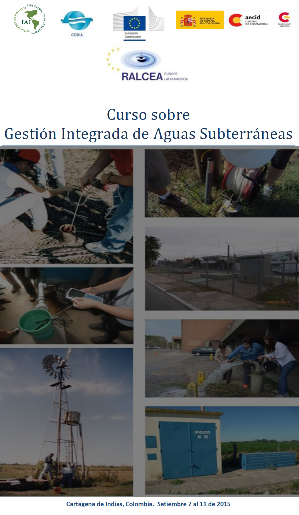 INFORME - Curso sobre Gestión Integrada de Aguas Subterráneas - Cartagena de Indias, Colombia, 2015