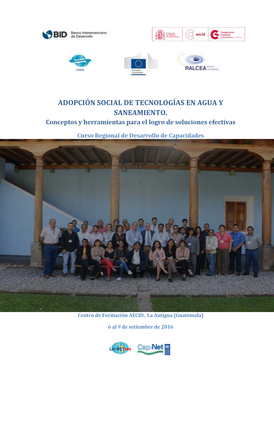 INFORME - CURSO REGIONAL: ADOPCIÓN SOCIAL DE TECNOLOGÍAS EN AGUA Y SANEAMIENTO - 2016