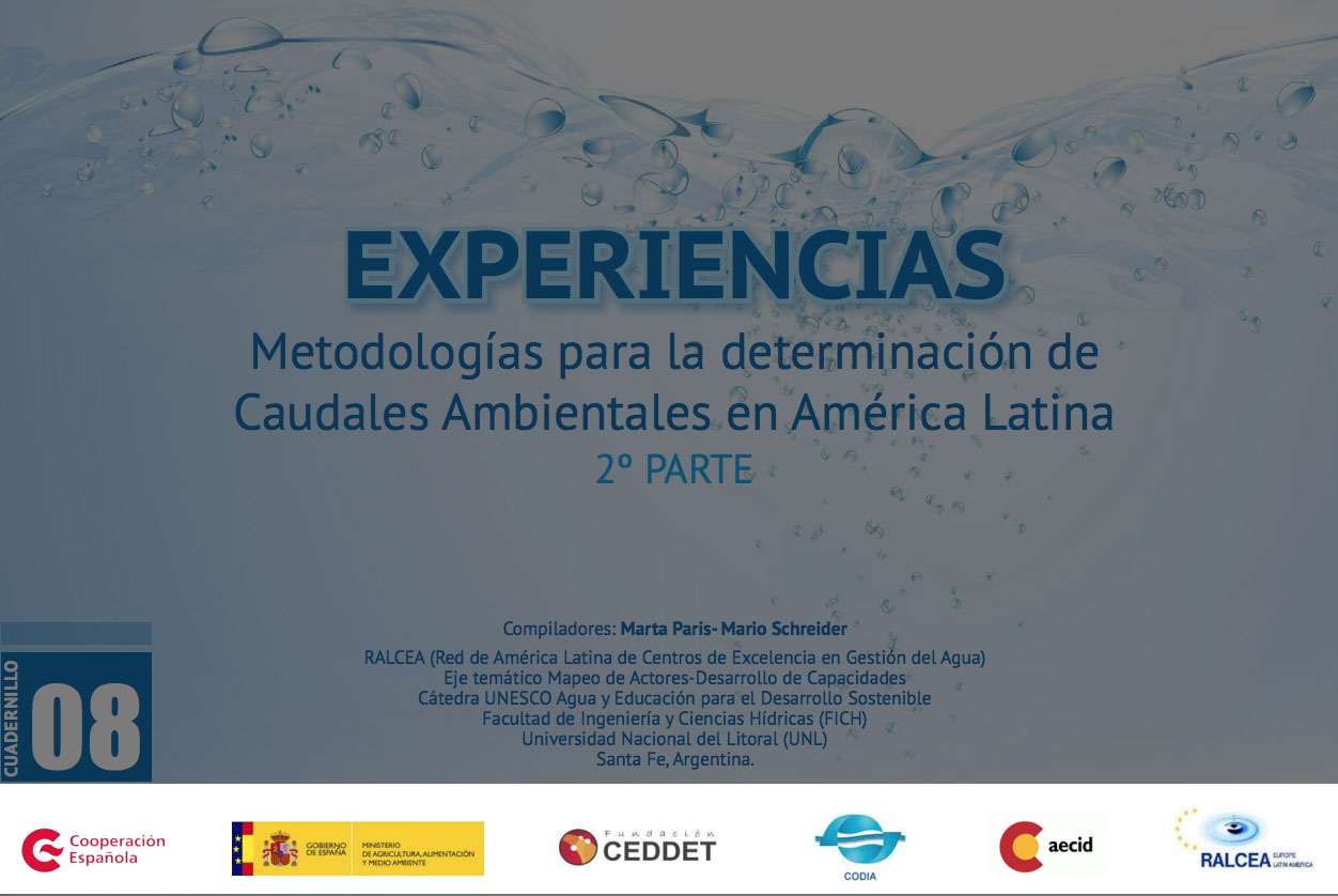 CUADERNILLOS #8 DE EXPERIENCIAS SOBRE METODOLOGÍAS PARA LA DETERMINACIÓN DE CAUDALES AMBIENTALES EN AMÉRICA LATINA - 2018