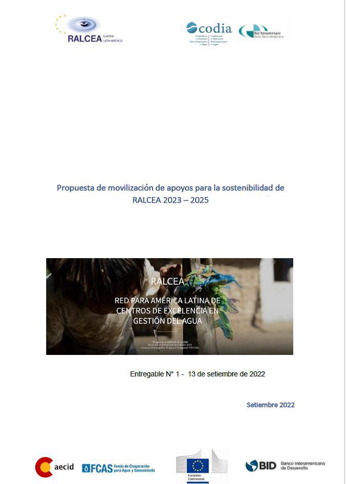 Propuesta de movilización de apoyos para la sostenibilidad de RALCEA, período 2023 –2025